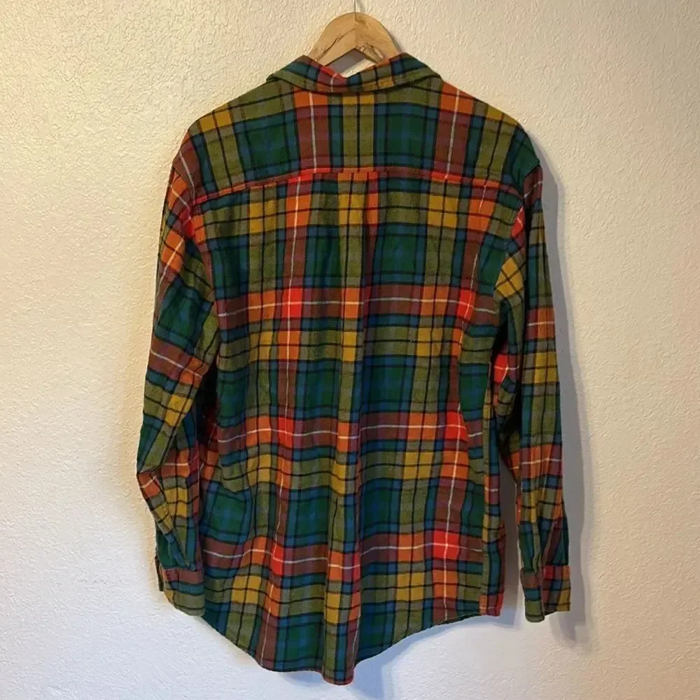 J. Crew Plaid Flannel Button Down Shirt Medium